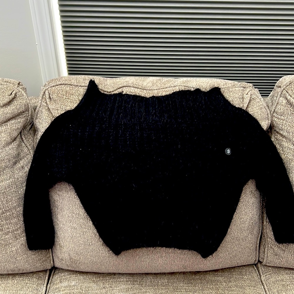 Black off the should very soft warm sweater BRAND NEW